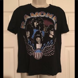 RAMONES Black T-Shirt Juniors Sz M